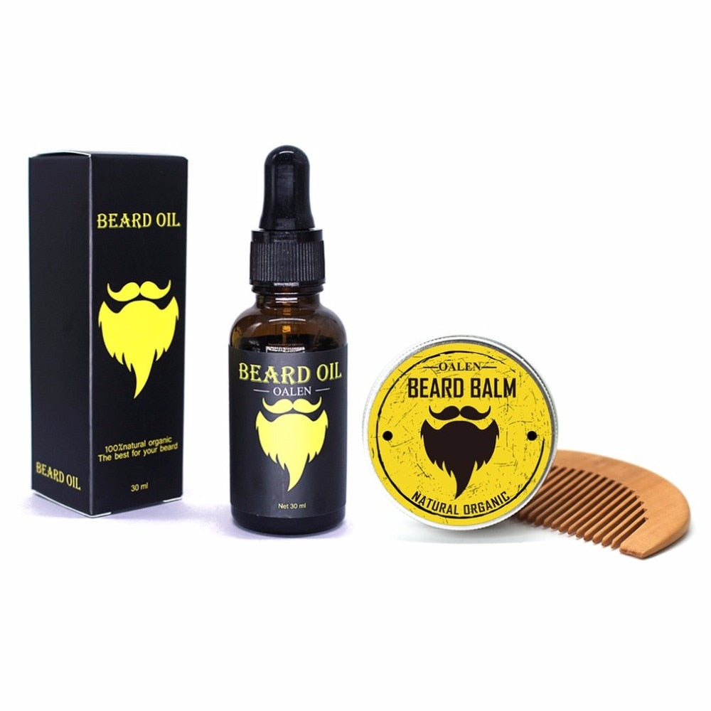 3pcs/set Men Beard Care Kit